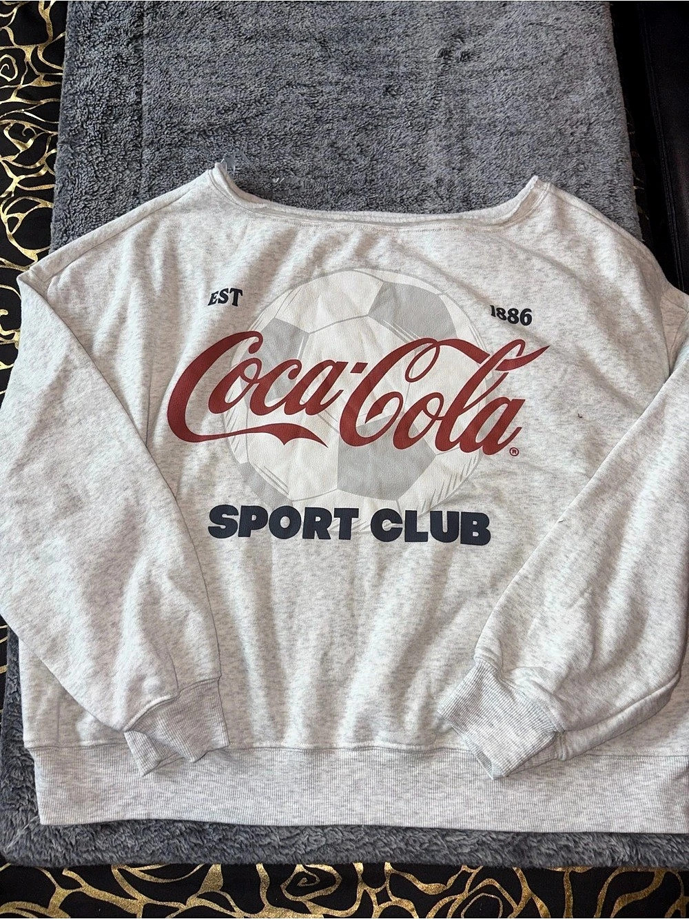 Coca-Cola Sport Club Graphic Sweatshirt in Gray XXL NWT